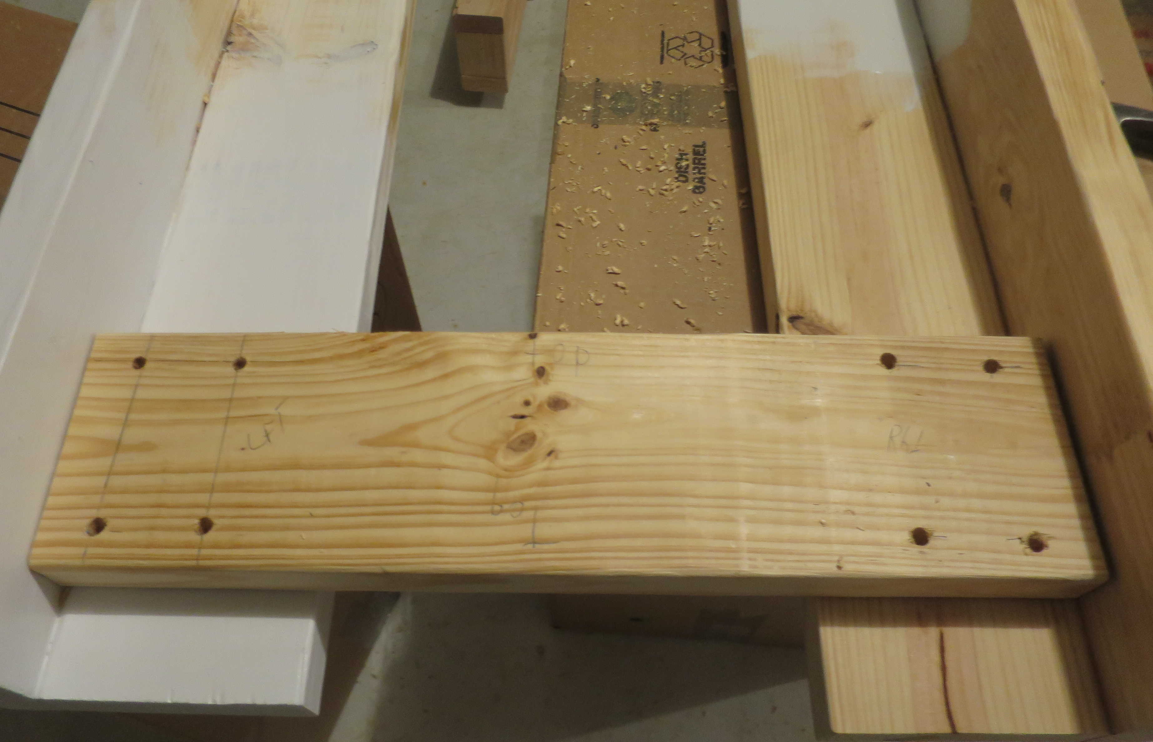 Both Table Legs with holes drilled no clamps