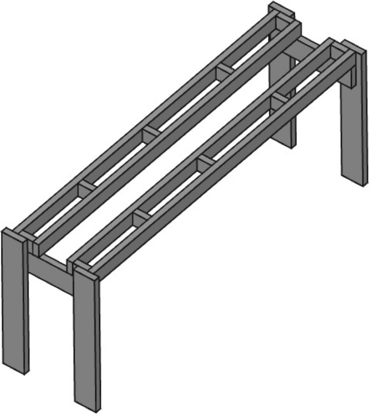 3D Model 3D View Work Table