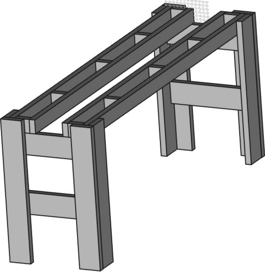 3D Model 3D View Work Table